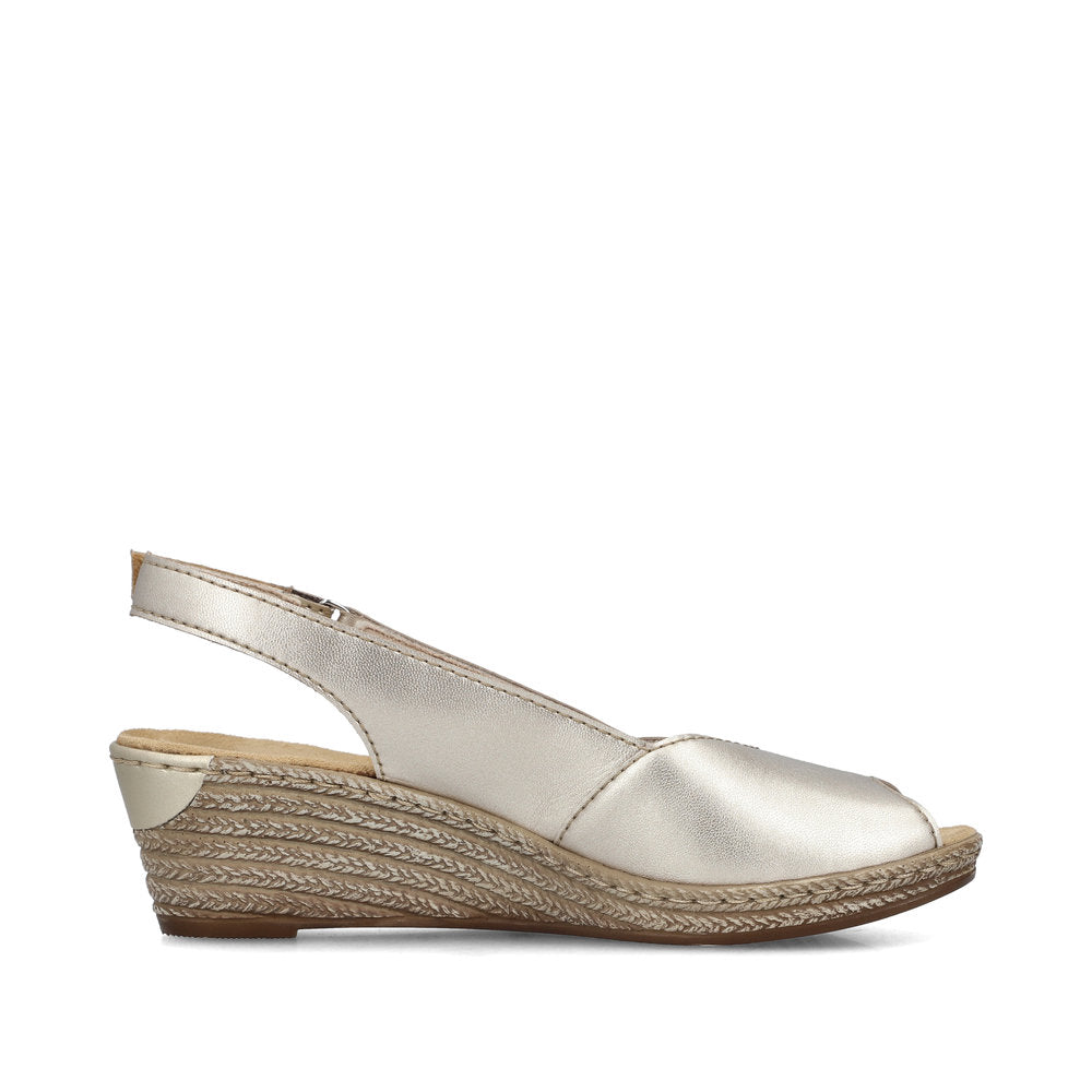Rieker Classic Wedge Sandal 62462-90 LIGHT GOLD