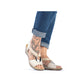 Rieker women smart Wedged sandal 624H6-60 cream