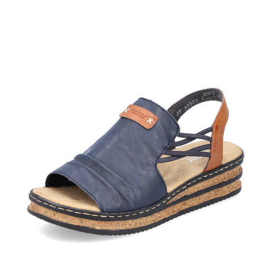 Rieker Casual Wedge Sandal 62962- NAVY