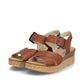 Rieker Wedge Sandal 63795-22 BRANDY