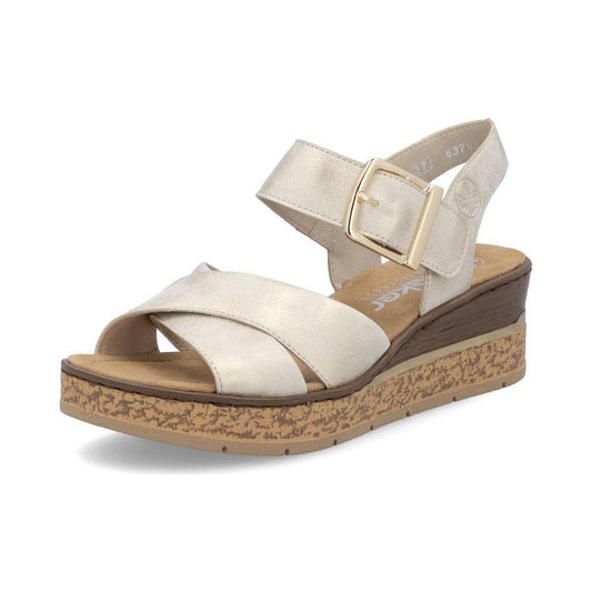 Rieker Wedge Sandal 63795 BEIGE 63795-60