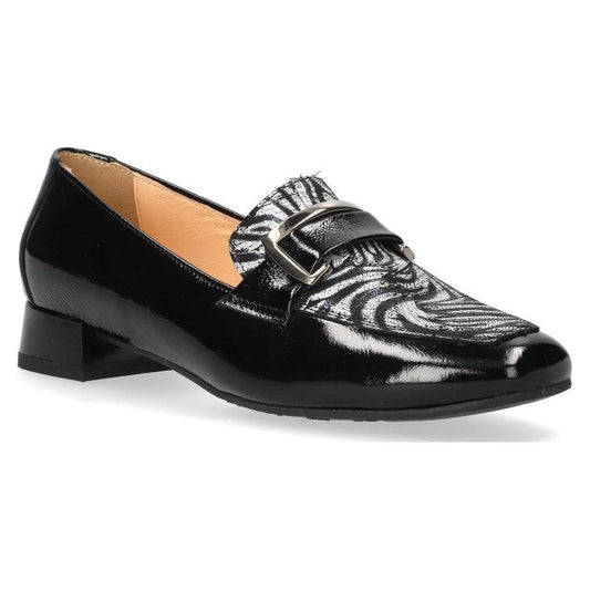 Bioeco 6427 BLACK  Patent and print Loafer 6427-1974-2044