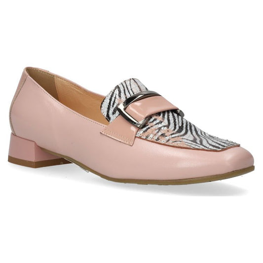 Bioeco 6427 PINK  Leather /Print Low Heel Wide Fit Slip On Shoe 6427-2064