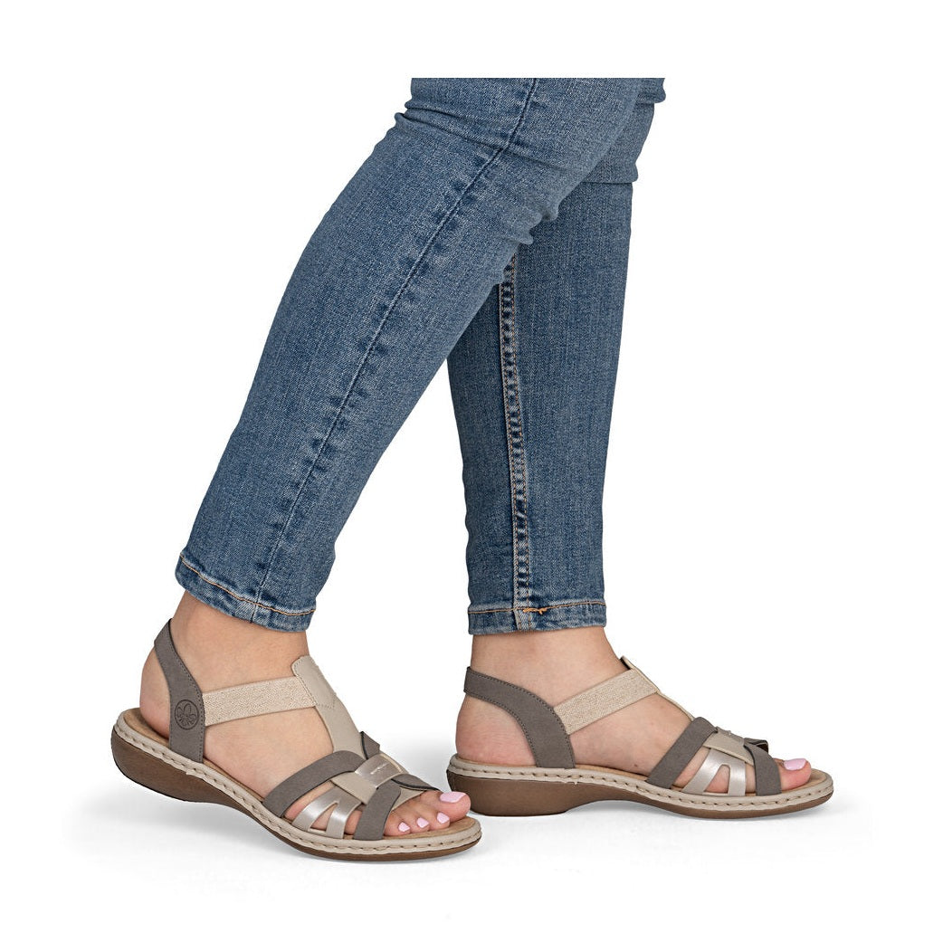 Rieker Casual Sandal 65918-64 CHAMPAGNE