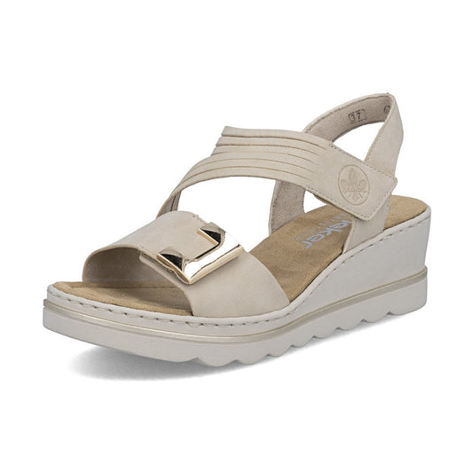 Rieker Smart Casual Wedge Sandal 67410-62 BEIGE 67410-62