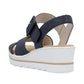 Rieker 67463 NAVY Touch Fastening Wedge Sandal  67463-14