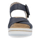 Rieker 67463 NAVY Touch Fastening Wedge Sandal  67463-14