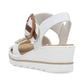 Rieker Wedge Sandal 67476-83 WHITE