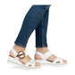 Rieker Wedge Sandal 67476-83 WHITE