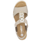 Rieker 67498 BEIGE Slip On Wedge Sandals 67498-62
