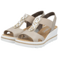 Rieker 67498 BEIGE Slip On Wedge Sandals 67498-62