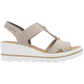 Rieker 67498 BEIGE Slip On Wedge Sandals 67498-62