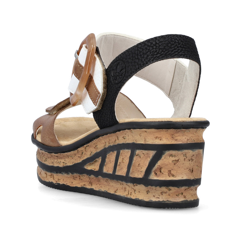 Rieker Wedge Sandal 68176-64 CREAM