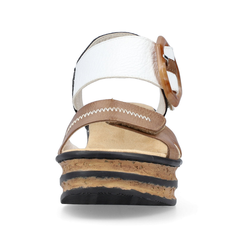 Rieker Wedge Sandal 68176-64 CREAM
