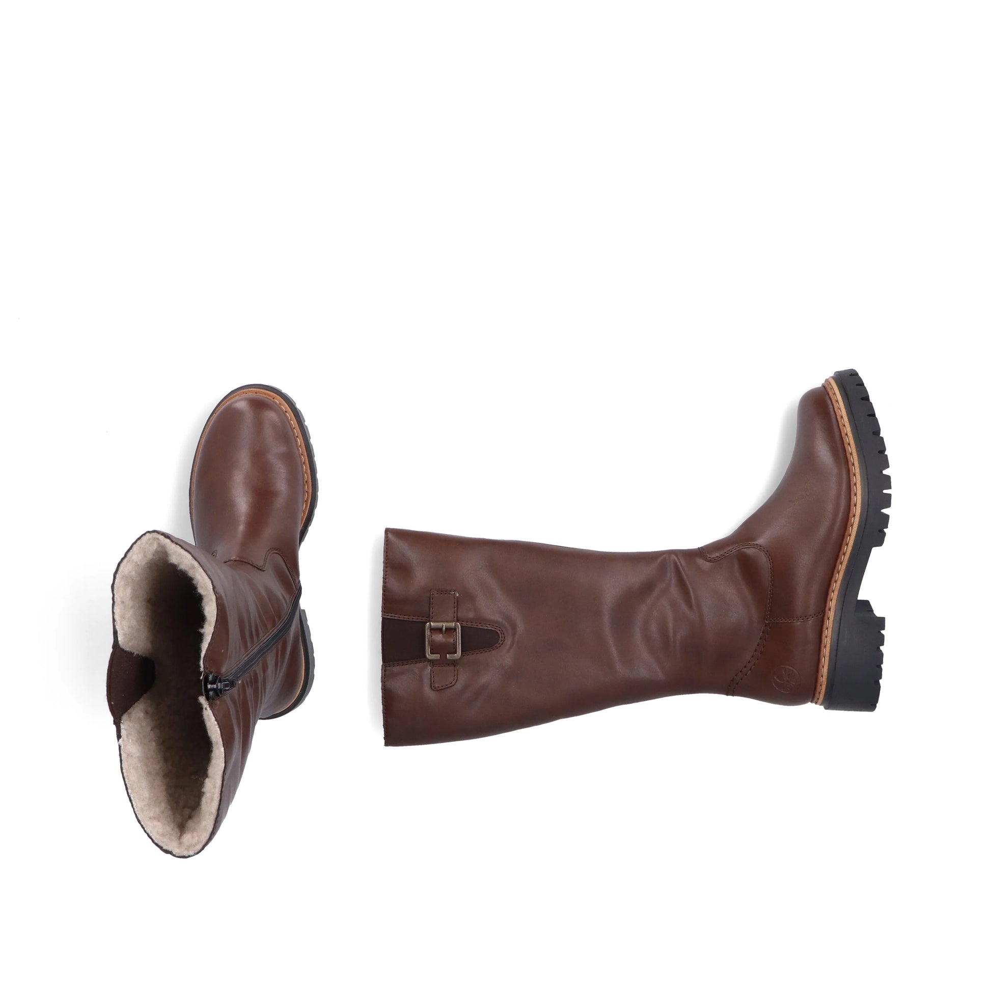 Rieker 72694 BROWN Long Leg Chunky Sole Boot 72694-25