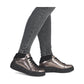 Rieker W2601 PEWTER Leather Low Top Sneakers W2601-91