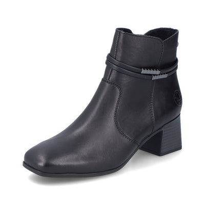 Rieker Ankle Boot in Leather 70973-00 BLACK