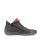 Rieker Ladies Boot 72581 Flat Ankle boot with multi coloured stitching and zip GREEN 72581-54