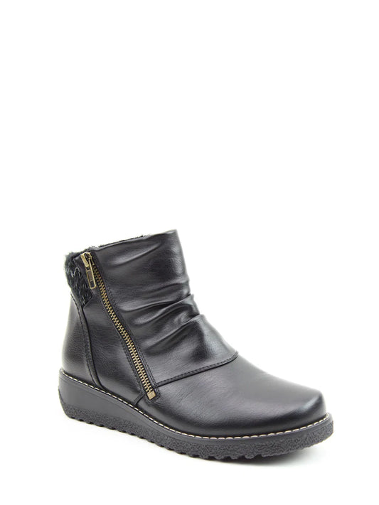 Heavenly Feet Perry Vegan Friendly Zip Ankle Boot