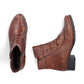 Rieker 78659 Tan Soft Leather Victoriana Zip Ankle Boot 78659-22