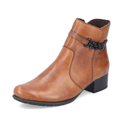 Reiker Ankle Boot in Leather 78676-25 CHESTNUT