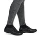 Rieker L1777 BLACK Soft Leather Lightweight Slip On Shoe L1777-00