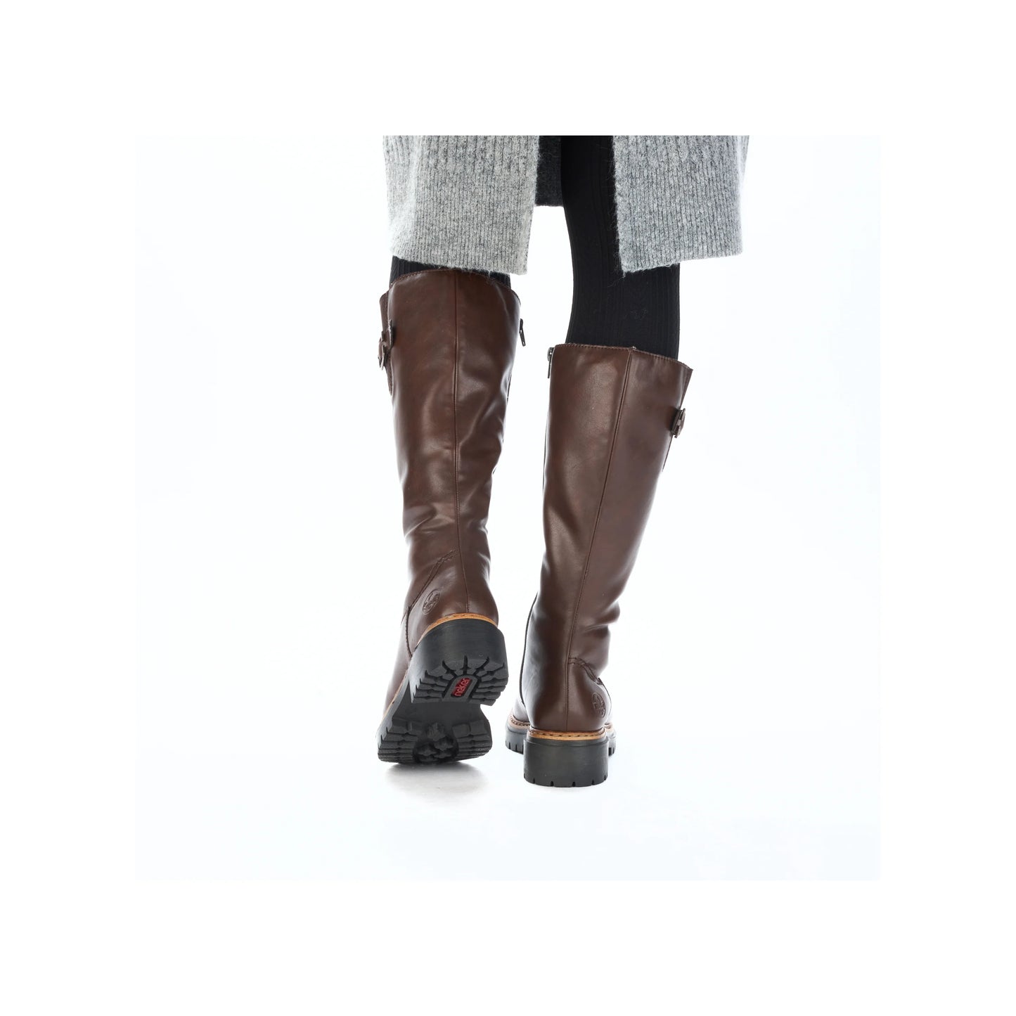 Rieker 72694 BROWN Long Leg Chunky Sole Boot 72694-25