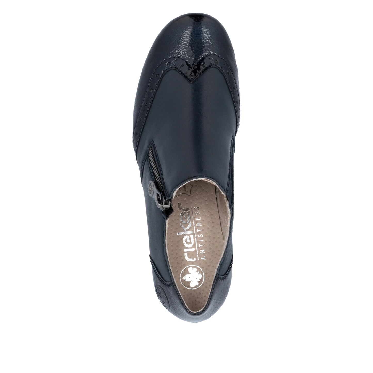 Rieker 41757 NAVY  High Fronted Shoe with Zip 41757-15
