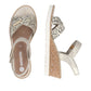 Remonte R6266 Beige Twin Adjustable Touch Fastening Low Wedge Sandal R6266-90