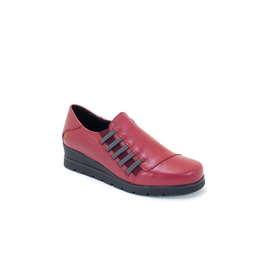 Valeria's Wide Fitting Soft Leather Shoe 9500 BURDEOS