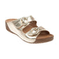 Adesso Juno GOLD Dul Strap Leather Mule sandal JUNO-A7188