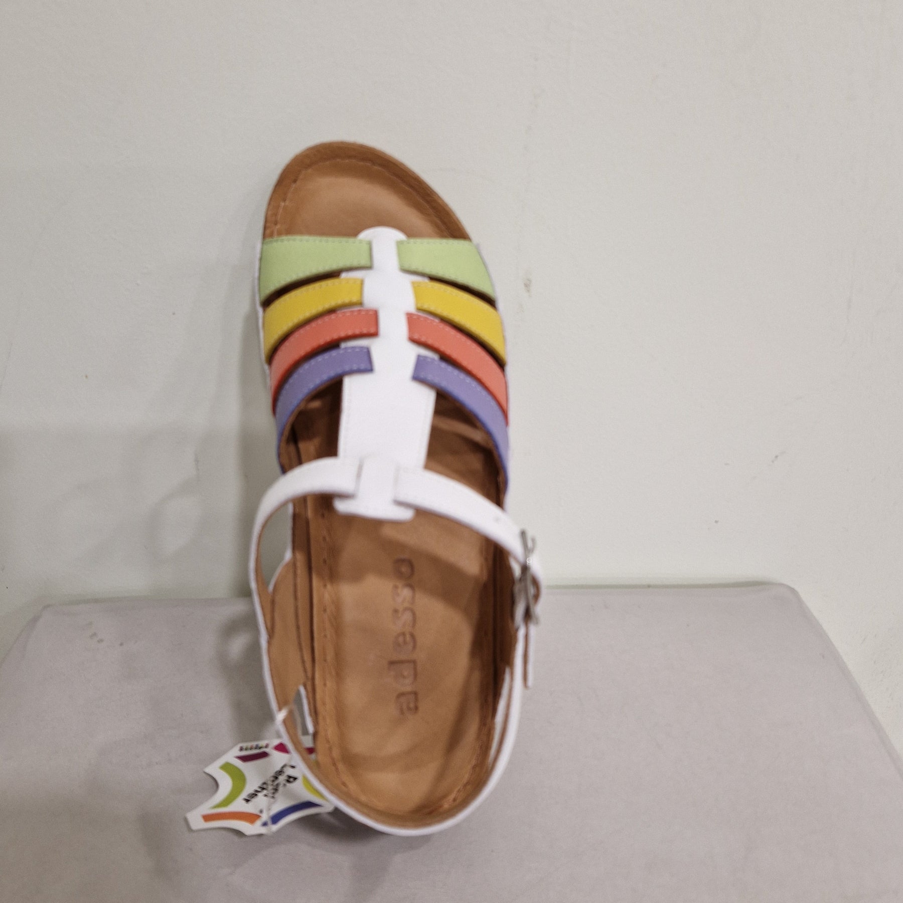 Adesso Neri RAINBOW Soft Leather T Bar Wedge Sandal A8273
