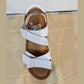 Adesso Tova WHITE Soft Leather Touch Fastening Sandal A8280