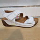 Adesso Tova WHITE Soft Leather Touch Fastening Sandal A8280