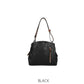 Moda Express Lx1832 BLACK Faux Leather Handbag