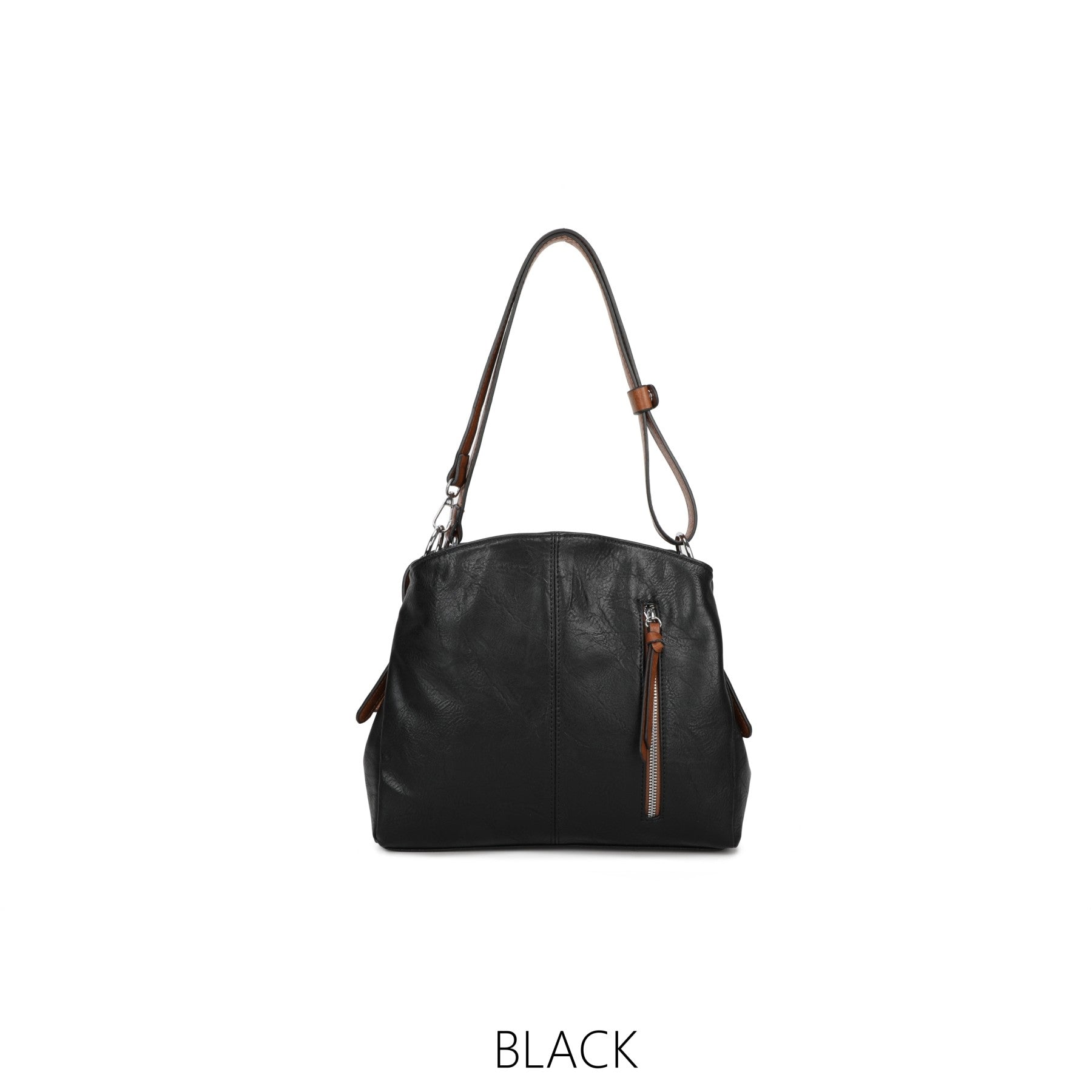 Moda Express Lx1832 BLACK Faux Leather Handbag