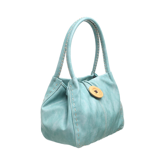 Bessie London Classic Button Bag MINT BW446