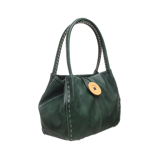 Bessie London  GREEN Classic Button Bag BW446