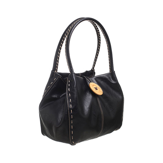 Bessie London Classic Button Bag BLACK BW446