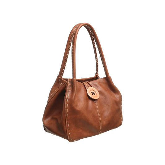 Bessie London Classic Button Bag TAN BW446