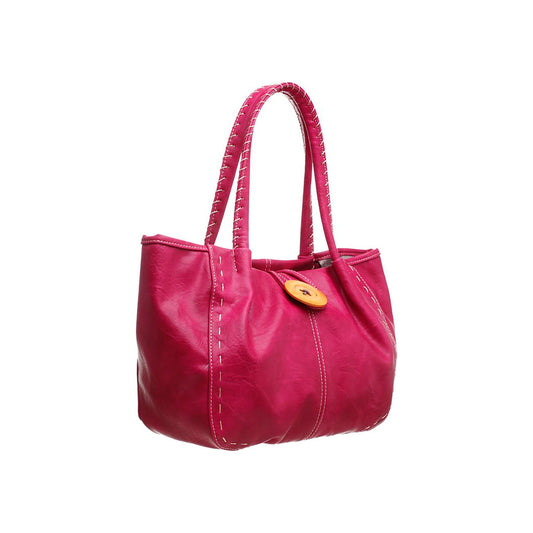 Bessie London Fuchsia Classic Button Bag BW446