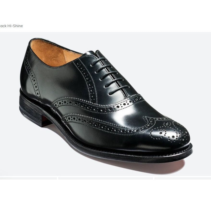 Barker BROGUE SHOE Glasgow BLACK HI SHINE Leather
