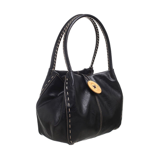 Bessie London Classic Button Bag BLACK BW446