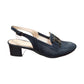 Bioeco 3963 Navy Sling Back Block Heel Occasion Shoe