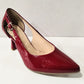 Bioeco 4079 RED PATENT open sided court shoe 4079-433