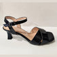 Bioeco 4252 Medium Heel Navy Patent Leather Wide Fitting Dress Sandal
