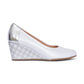 Bioeco 5899 WHITE Leather Wedge Court Shoe 5899-2362