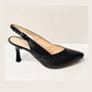 Bioeco Occasion Wear 4009 BLACK Soft Leather Wide Fitting Sling Back Shoe