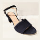 Bioeco Occasion Wear 4040 Navy Soft Suede Wide Fitting Dress Sandal