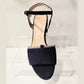 Bioeco Occasion Wear 4040 Navy Soft Suede Wide Fitting Dress Sandal